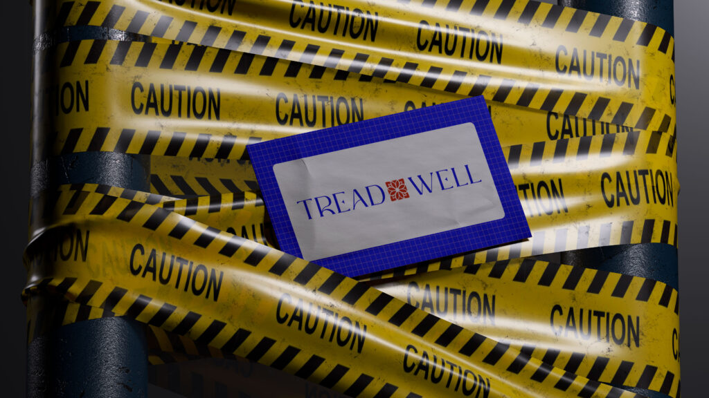 Tread Well Studio horizontal logo mockup